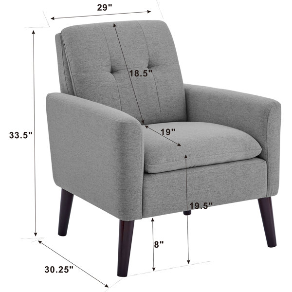 Mercury Row® Bopp 30.25'' Wide Tufted Armchair & Reviews | Wayfair